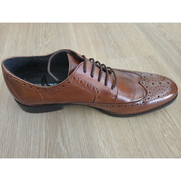 New Stacy Adams Dunbar Tan Brown Wingtip Oxfords 11.5 main image 4